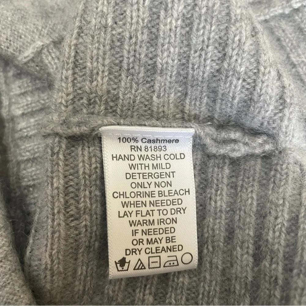 Isaac Mizrahi Gray Cashmere Mock Neck Sweater Poncho XS/S NWOT